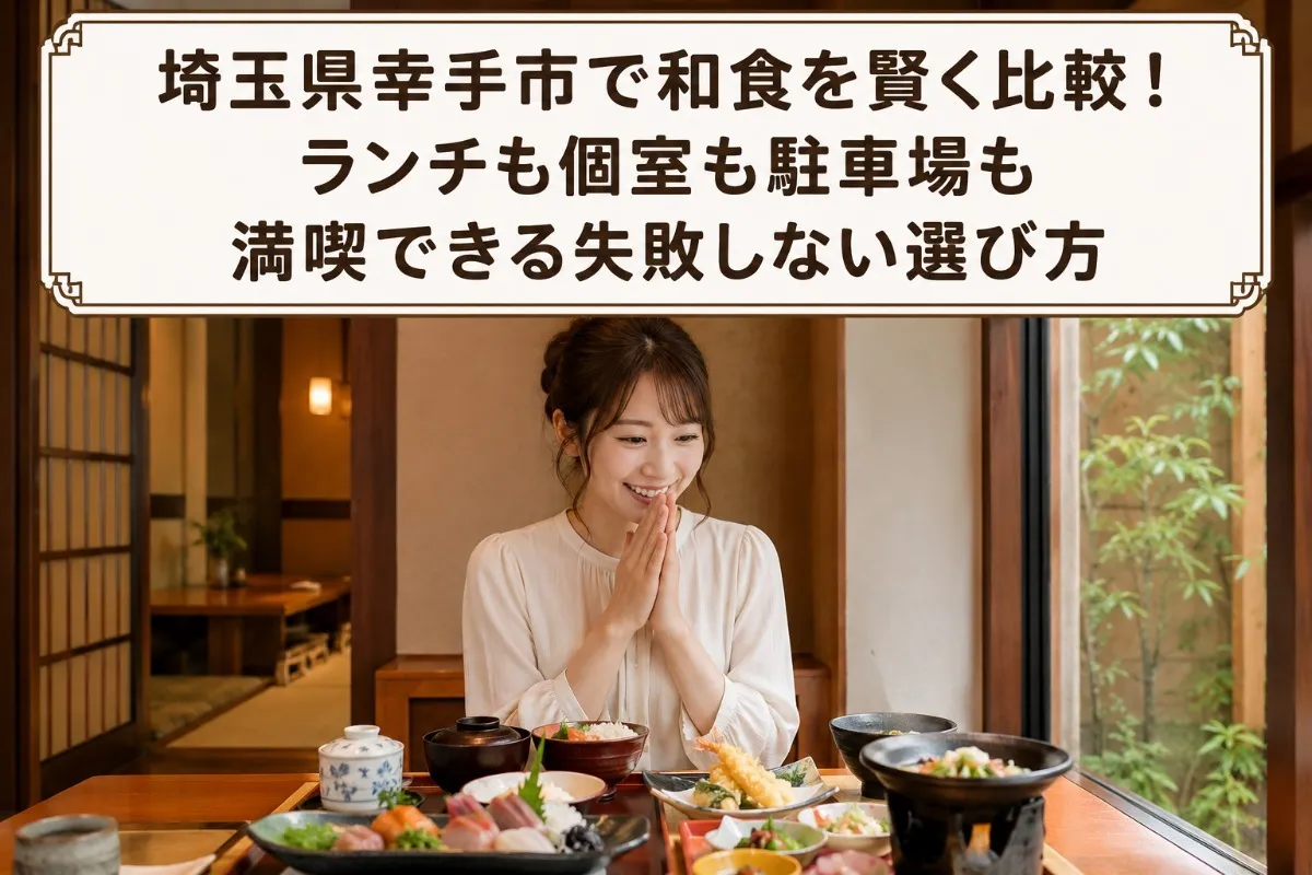 埼玉県幸手市で和食を賢く比較!ランチも個室も駐車場も満喫できる失敗しない選び方