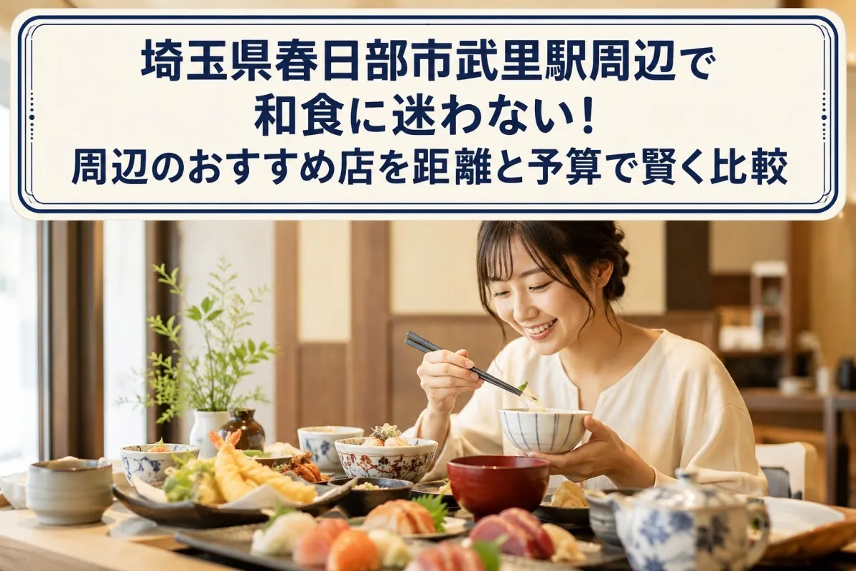 埼玉県春日部市武里駅周辺で和食に迷わない!周辺のおすすめ店を距離と予算で賢く比較